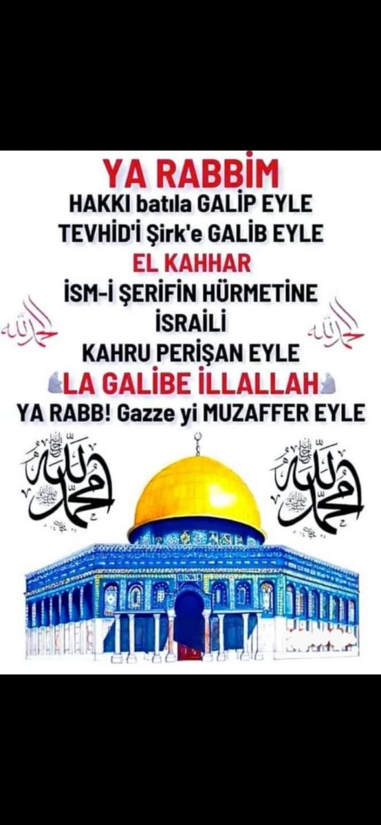 Hassa61Mustafa's tweet image. Allah’ım okunmakta olan sabah Ezanı hürmetine ümmet-i Muhammed'e birlik nasibeyle Filistinli kardeşlerimizi selamete çıkar.
Essalâtü Hayrun minennâvm namaz uykudan hayırlıdır.
Esselâmu Aleyküm
Hayırlı sabahlar.
#FreePalestine
#GazaGenocide
#GazzeyeAcilYardım
#wakeupmuslim