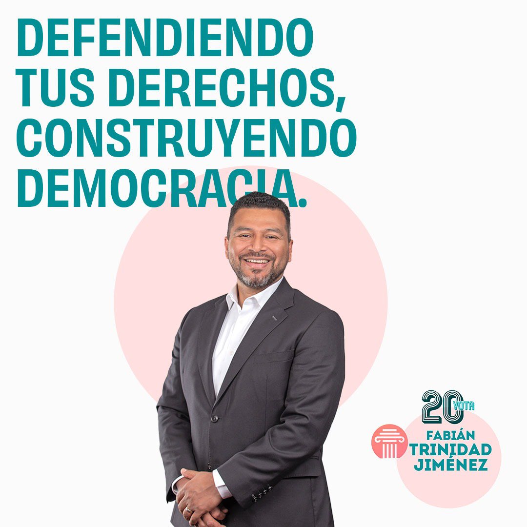 febo91mx's tweet photo. Democracia real es cuando el derecho más pequeño del más vulnerable se defiende con la misma firmeza que el del más fuerte. Ese es mi compromiso diario.
Este 1 de junio #Vota20 en la boleta color salmón de Magistrados Regionales en Colima, EdoMex, Michoacán y Querétaro. https://t.co/mjBFF2lQXg