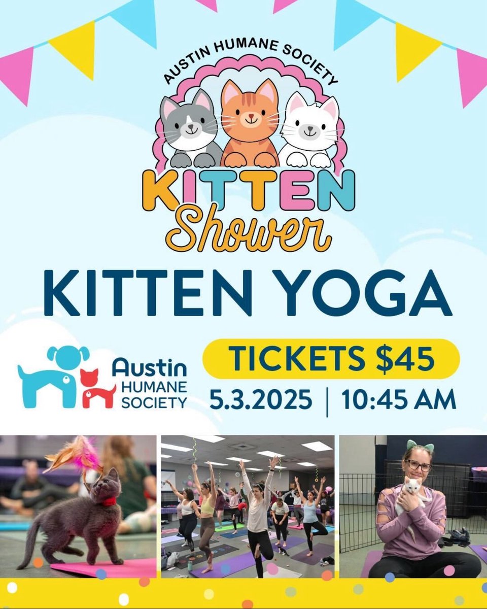 Trevor Goosby (@goosbytrevor) on Twitter photo Make sure to get your tickets this years Austin Humane Society Kitten Shower - TOMORROW May 3rd at 10:45AM. <a href="/austinhumane/">AustinHumaneSociety</a>
<a href="/texasonefund/">Texas One Fund</a> tx1.fund/AHSkitten Make sure to get your tickets this years Austin Humane Society Kitten Shower - TOMORROW May 3rd at 10:45AM. <a href="/austinhumane/">AustinHumaneSociety</a>
<a href="/texasonefund/">Texas One Fund</a> tx1.fund/AHSkitten