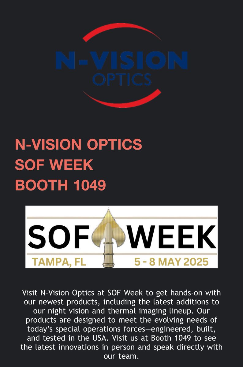 NVWalker_jp's tweet image. 当店が正規代理店のN-VISION OPTICSはSOF Weekに出展します。
#SOFWeek