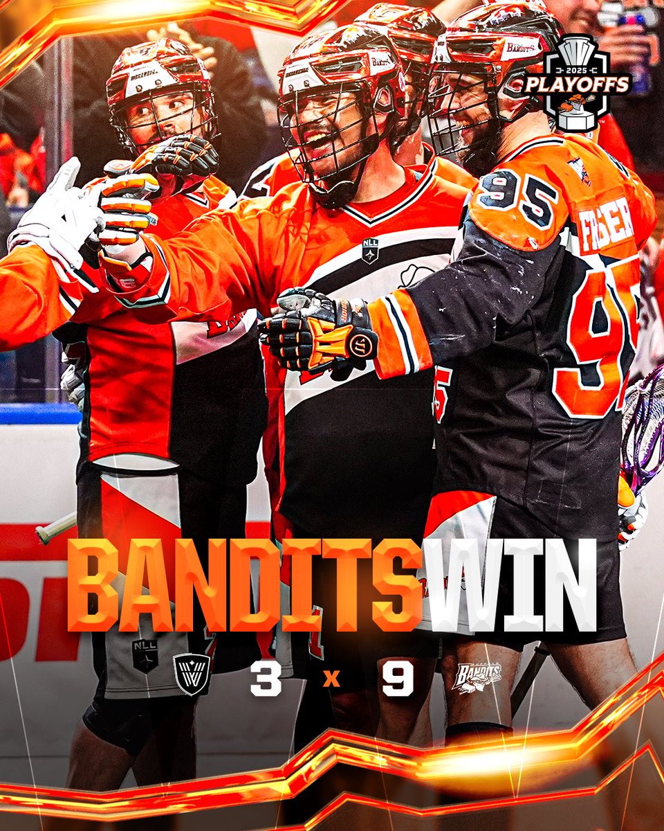 GAME 1 WIN‼️

#LetsGoBandits | <a href="/NLL/">NLL</a>