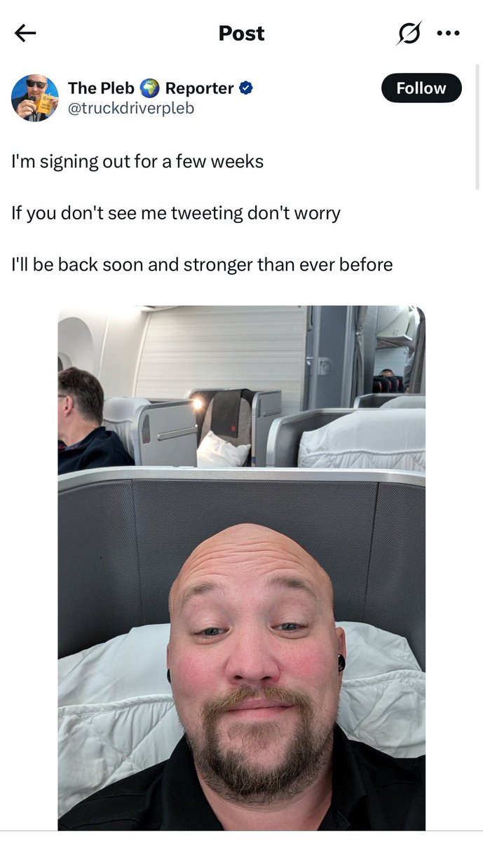 evandavidbrown's tweet image. Carney winning was the best possible outcome for these right wing grifters. They’ll now continue to make money rage-baiting people with misinformation.

This guy’s flying first class.