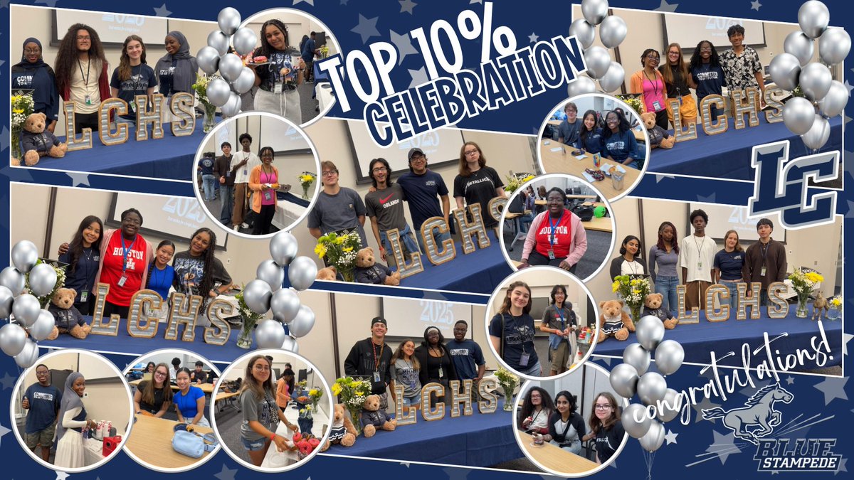 Congratulations to our Class of 2025 Top 10% graduates! #bluestampede 💙🐴🎓
