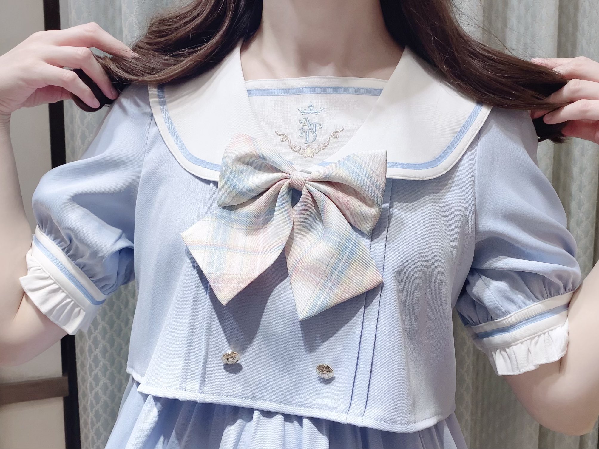 Amavel Twinkle Plaid セットアップ風セーラーワンピース Amavel新宿店 on X: 