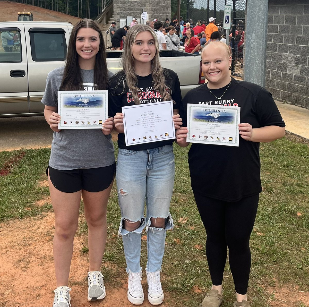 East Surry Softball (@esh_softball) on Twitter photo Congratulations to <a href="/MinorTegan/">Tegan Minor</a> and <a href="/elise_marion16/">Elise Marion</a> on being selected NW 2A All-Conference and Gracie Sechrist being selected Honorable Mention <a href="/MaNewsSports/">Mount Airy News Sports</a> <a href="/ES_Athletics/">East Surry Athletics</a> <a href="/eastsurryhs/">East Surry HS</a> Congratulations to <a href="/MinorTegan/">Tegan Minor</a> and <a href="/elise_marion16/">Elise Marion</a> on being selected NW 2A All-Conference and Gracie Sechrist being selected Honorable Mention <a href="/MaNewsSports/">Mount Airy News Sports</a> <a href="/ES_Athletics/">East Surry Athletics</a> <a href="/eastsurryhs/">East Surry HS</a>