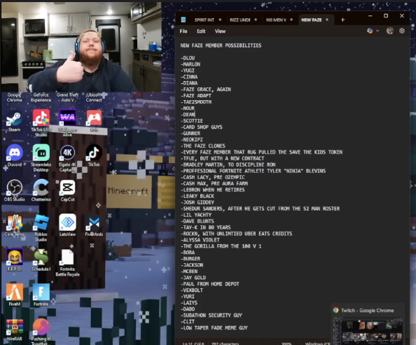 MY LIST OF POSSIBLE NEW FAZE MEMBERS