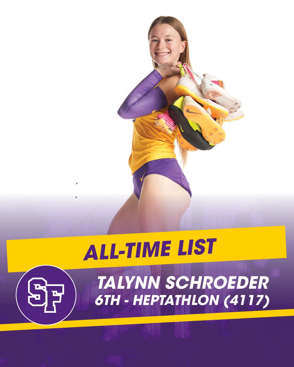 Big conference PR moves Talynn up to sixth all-time in the Heptathlon!