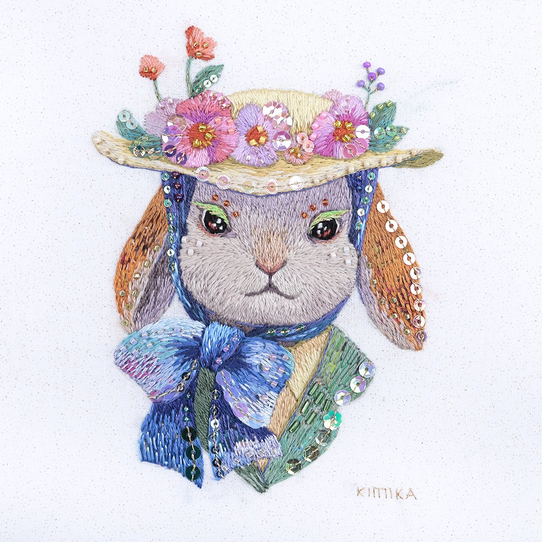 イラスト原画　高貴な香り　「素描」 手描きイラスト水彩原画ロングヘアの女の子213