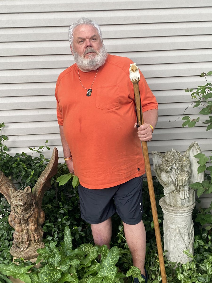 Relaxing in the backyard