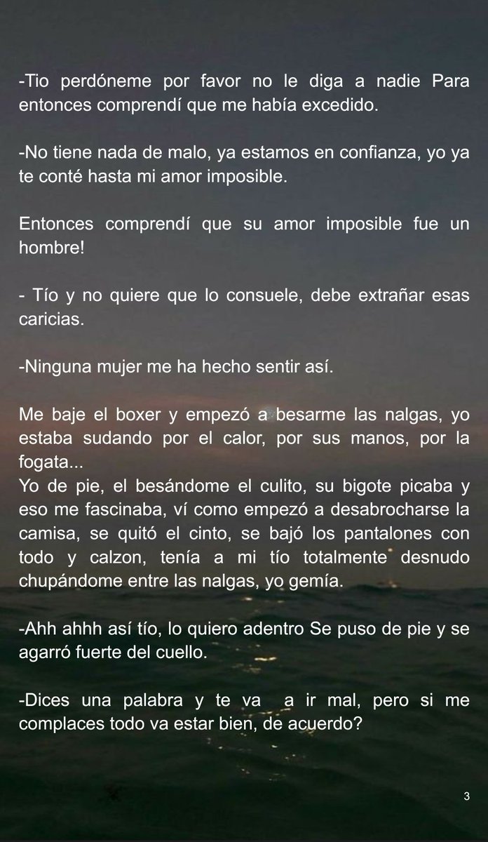ConfesionesAzul's tweet photo. #ConfesionesAzul #16

        “MI TÍO EL SEMENTAL Y SU HIJO 🔥👨‍👦”

#CONFECIONESAZUL #RELATOSGAY #HISTORIASGAY #GAY #GAYHOT #MORBOGAY #PORNGAY #SEXGAY 

1️⃣

AYÚDENME A COMPARTIR Y REACCIONAR POR FABOR, PARA LLEGAR A MÁS PERSONAS. https://t.co/Ux98rp9NMd