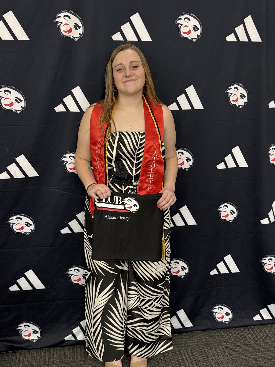 Busy day for Women’s Soccer Senior Alexis Drury. Presented her Senior Seminar, Recipient of the Built Dam Tough Award and received recognition at the Senior Toast being presented a sash and blanket from the B Club for her representation as a student/athletete for Blackburn.