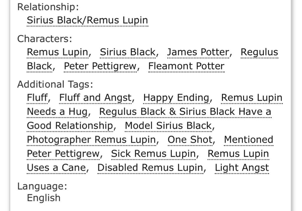 ੈ✩‧ dull lights in bright colors 

where remus looks at the world through his camera, and sirius shines too bright to be caught by a lens. 
the not so slow process of falling in love in 12 months.

(— little thread of the outfits through the story)

📎: archiveofourown.org/works/65226982