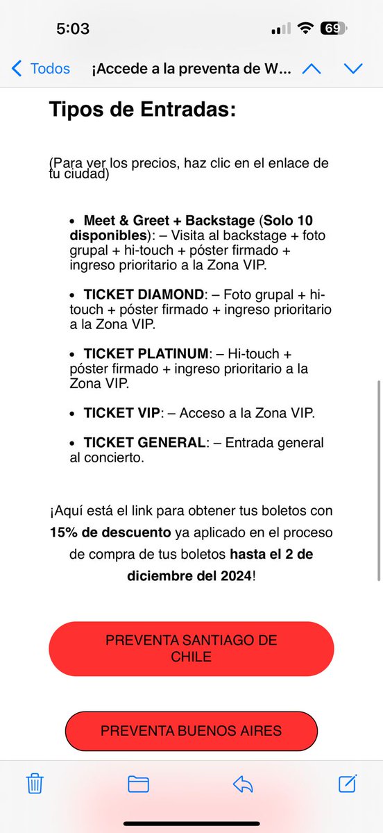 veeurluve's tweet photo. Se anuncia en esta página, que la venta de boletos comenzaría el día "29 de noviembre 2024" Con el 15% de desc y la pre venta real sería  el "2 Diciembre del 2024.  ⚠️ https://t.co/lRKcdPqQzV