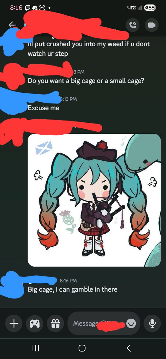 Love when my wifi is ripped from under my nose and I can't stream for a few weeks mayb, Kyenii crashout No. 1

Anyways take a conversation with me and my friend as solace, im the blue one hes the red one