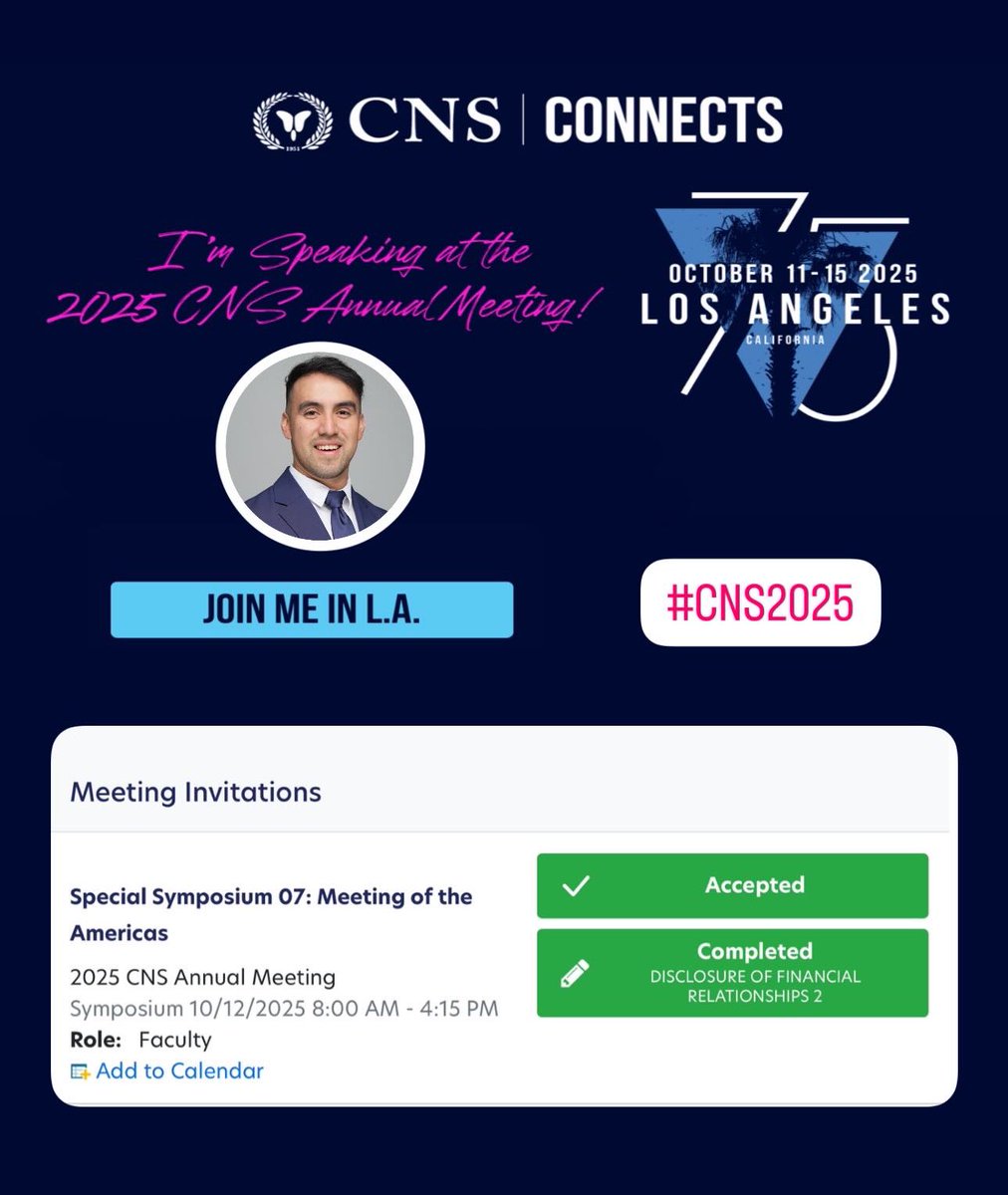 PavelPichardoMD's tweet image. Excited to be invited as a panelist at @CNS_Update in LA! Proud to present our educational research model in developing countries and the Latin American Neurosurgical Collaboration for Excellence in Research (LANCE). See you all soon! #CNS2025 @MentorMedschool @EsquenaziMD