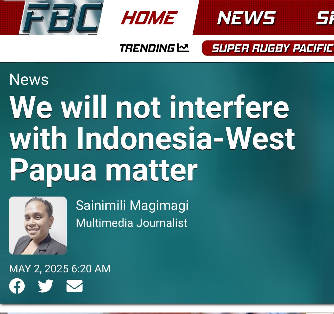 February 2023: Melanesian solidarity with West Papua
May 2025: Indonesian sovereignty on West Papua

The most craven, vacillating “leadership” I have ever witnessed in my lifetime.