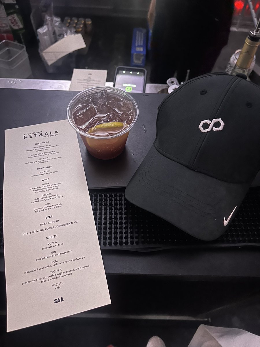 shovelandstone's tweet photo. WE’RE P🟣LY NOW 🍸 

lillet rosé,
c. cassis,
lemon,
absinthe,
sparking wine
@sandeepnailwal blood, sweat and tears [for coloring]

@0xPolygon for @BoysClubWorld #netgala https://t.co/dh6P6rWjHW