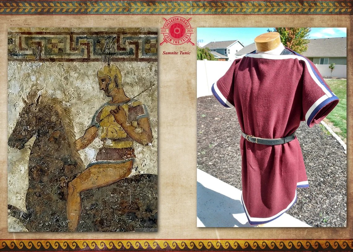 TheSaxonHerald's tweet photo. Samnite wool tunic - https://t.co/y2AQSoBaxf
#samnites #samnitehistory #samnitetunic #samnitewarrior #samniteshield #samnitehelmet #samnitearmor #samnitegarment #wooltunic #ancientclothing #fashionhistory #livinghistory #historicalfashion #historicalclothing #textilehistory https://t.co/rZNtezHhwB