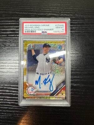 2019 Bowman Chrome Michael King 1st Bowman Auto Green