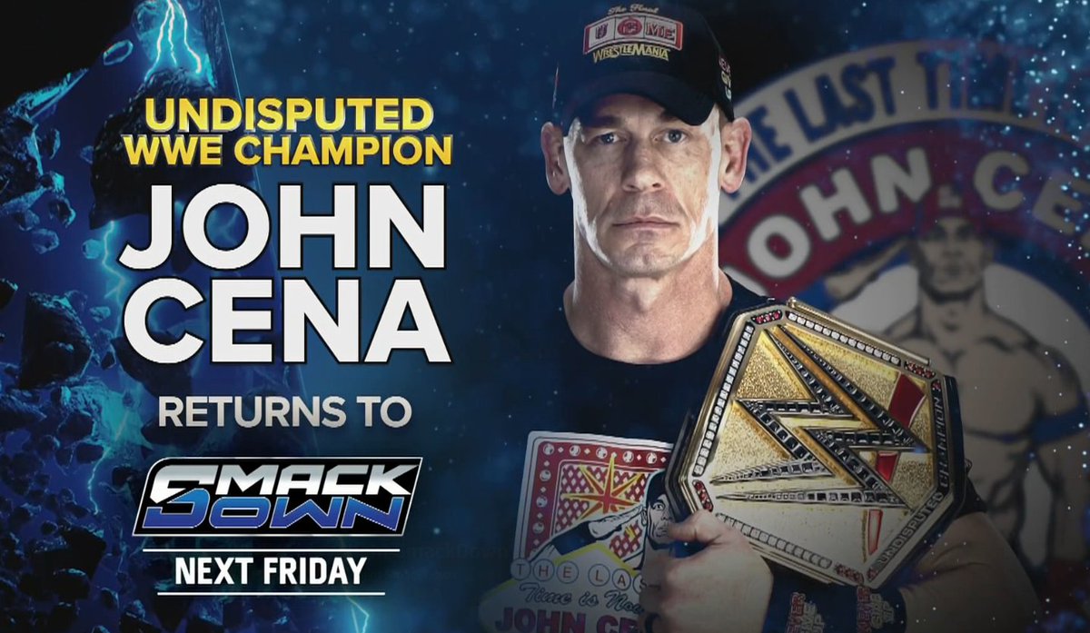 🚨 John Cena will be on SmackDown NEXT WEEK! 
#SmackDown