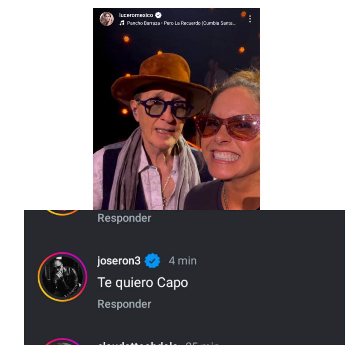 SaturnoHogaza's tweet photo. @JoseRon3 "te quiero capo" ❤️❤️❤️ en una publicación de @LuceroMexico
#ElGalloDeOro dejó una amistad preciosa 💎 #LuceRon https://t.co/KK7l2T7GT4