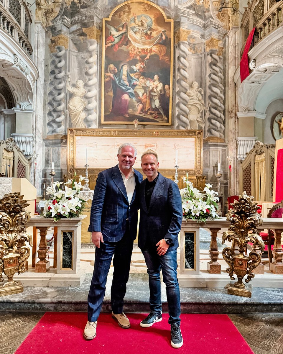 In Turin Italy ✅ with The Shroud ✅ my dear my dear friend <a href="/glennbeck/">Glenn Beck</a> ✅ capturing epic footage for a special ✅ with elite Shroud scholars, mathematicians, physicists, chemists, archaeologists, documenting the overwhelming evidence for Jesus resurrection and The Shroud. The
