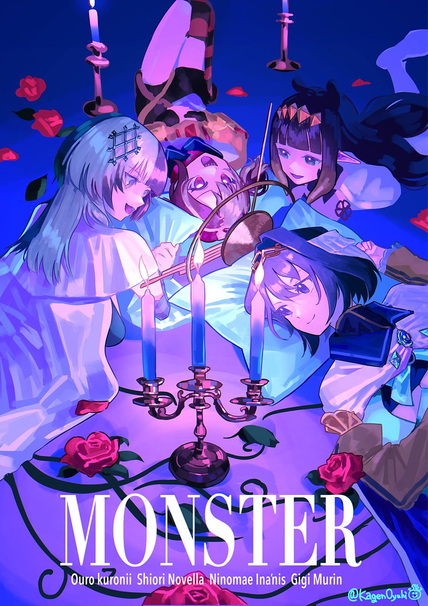 KagenOyuhi's tweet photo. おしらせ

ホロライブEN『MONSTER』のMVにて、プロップ、背景イラストを担当いたしました🌹✨

（こちらは非公式FAになります）

#ENreco https://t.co/REC6oAkas5