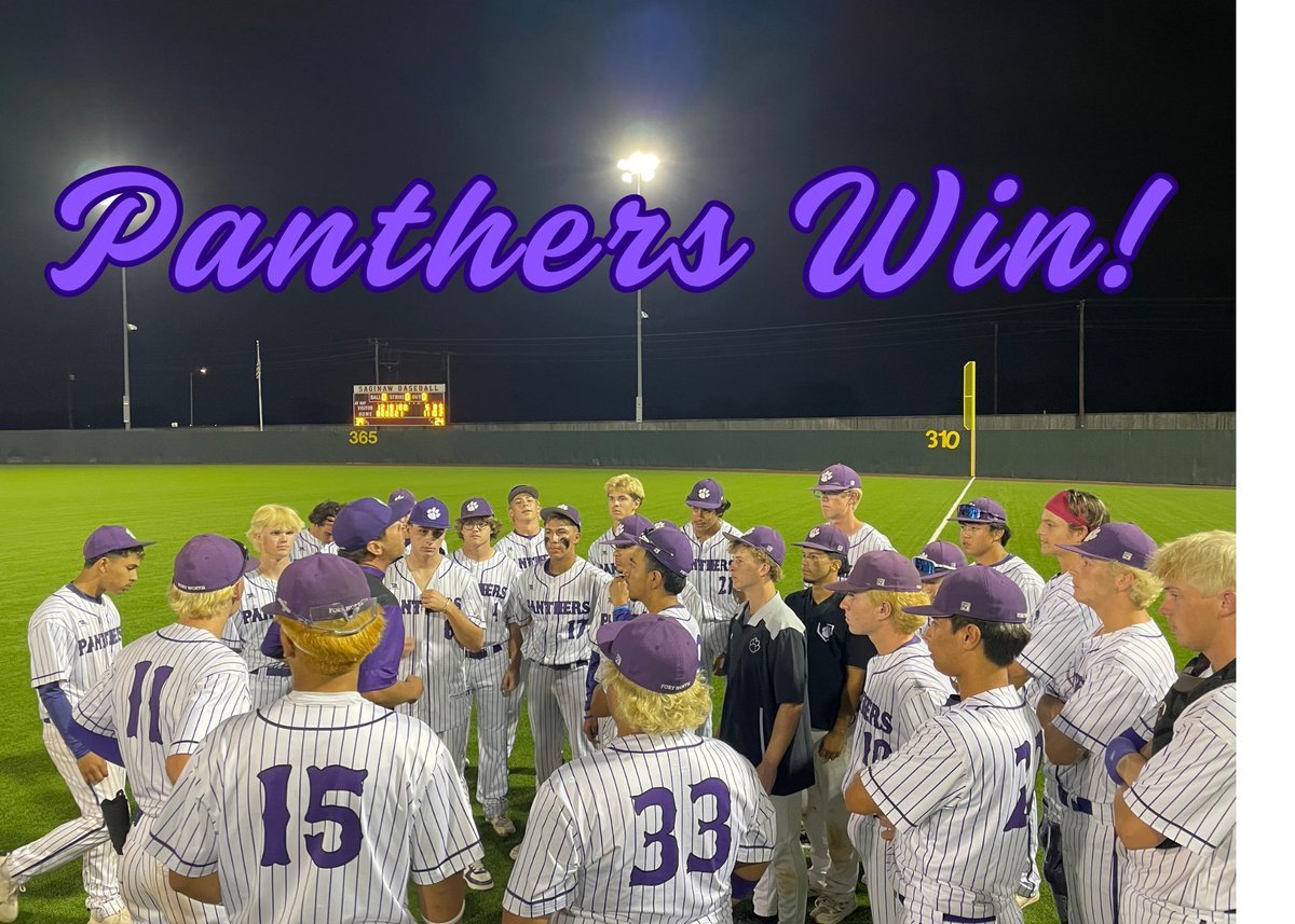 PaschalBaseball (@paschalbaseball) on Twitter photo Burleson - 5
Panthers - 11
⚾️ T Shelton: 3-4, rbi, 2sb, 2r
⚾️ Pate: 2-3, rbi, bb, 2r
⚾️ Dyer: 2.2ip, 0r, 1h, 3k
⚾️ 2b: Lopez, Sharp
Series tied 1-1…final game tomorrow at Saginaw (1:00pm).
<a href="/5ATxHSBaseball/">5ATxHSBaseball</a> Burleson - 5
Panthers - 11
⚾️ T Shelton: 3-4, rbi, 2sb, 2r
⚾️ Pate: 2-3, rbi, bb, 2r
⚾️ Dyer: 2.2ip, 0r, 1h, 3k
⚾️ 2b: Lopez, Sharp
Series tied 1-1…final game tomorrow at Saginaw (1:00pm).
<a href="/5ATxHSBaseball/">5ATxHSBaseball</a>