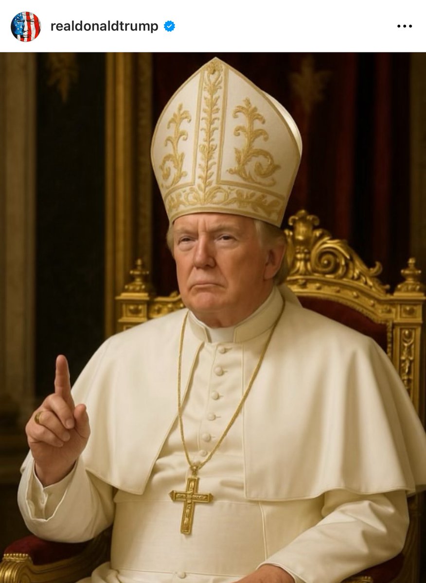 Yashar Ali ๐ (@yashar) on Twitter photo On his verified account, President Trump has posted an AI-generated image of himself as the Pope. On his verified account, President Trump has posted an AI-generated image of himself as the Pope.