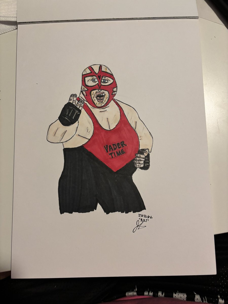 InRingArt's tweet photo. First drawing in a minute and it #VaderTime @bigvanvader #Vader #prowrestling #prowrestlingfanart https://t.co/X1kNsQNBU6