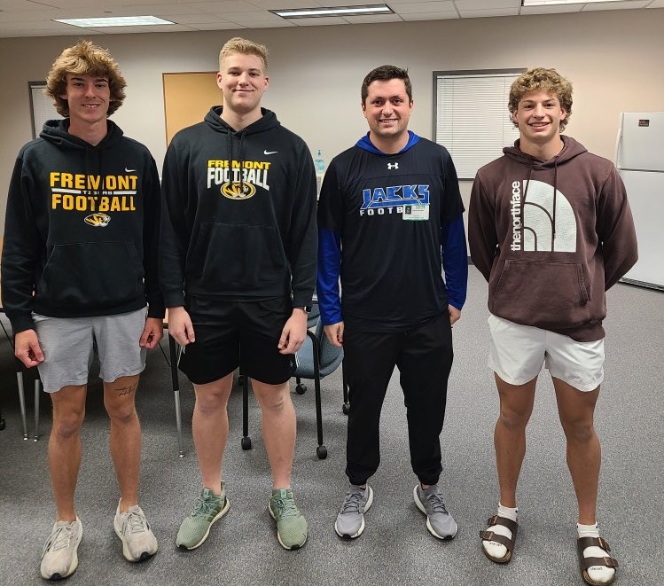 Nolan Menning (@nolanmenning) on Twitter photo Thanks <a href="/CoachBusekist/">Zane Busekist</a> for stopping by and meeting with us and talking about the <a href="/GoJacksFB/">SDSU Football</a> program and the camp invite. <a href="/NoahSagehorn/">Noah Sagehorn</a> <a href="/hudsondjennings/">Hudson Jennings</a> <a href="/FHS_tigerfb/">Fremont Tiger Football</a> <a href="/Warren_Academy/">Warren Academy</a> Thanks <a href="/CoachBusekist/">Zane Busekist</a> for stopping by and meeting with us and talking about the <a href="/GoJacksFB/">SDSU Football</a> program and the camp invite. <a href="/NoahSagehorn/">Noah Sagehorn</a> <a href="/hudsondjennings/">Hudson Jennings</a> <a href="/FHS_tigerfb/">Fremont Tiger Football</a> <a href="/Warren_Academy/">Warren Academy</a>