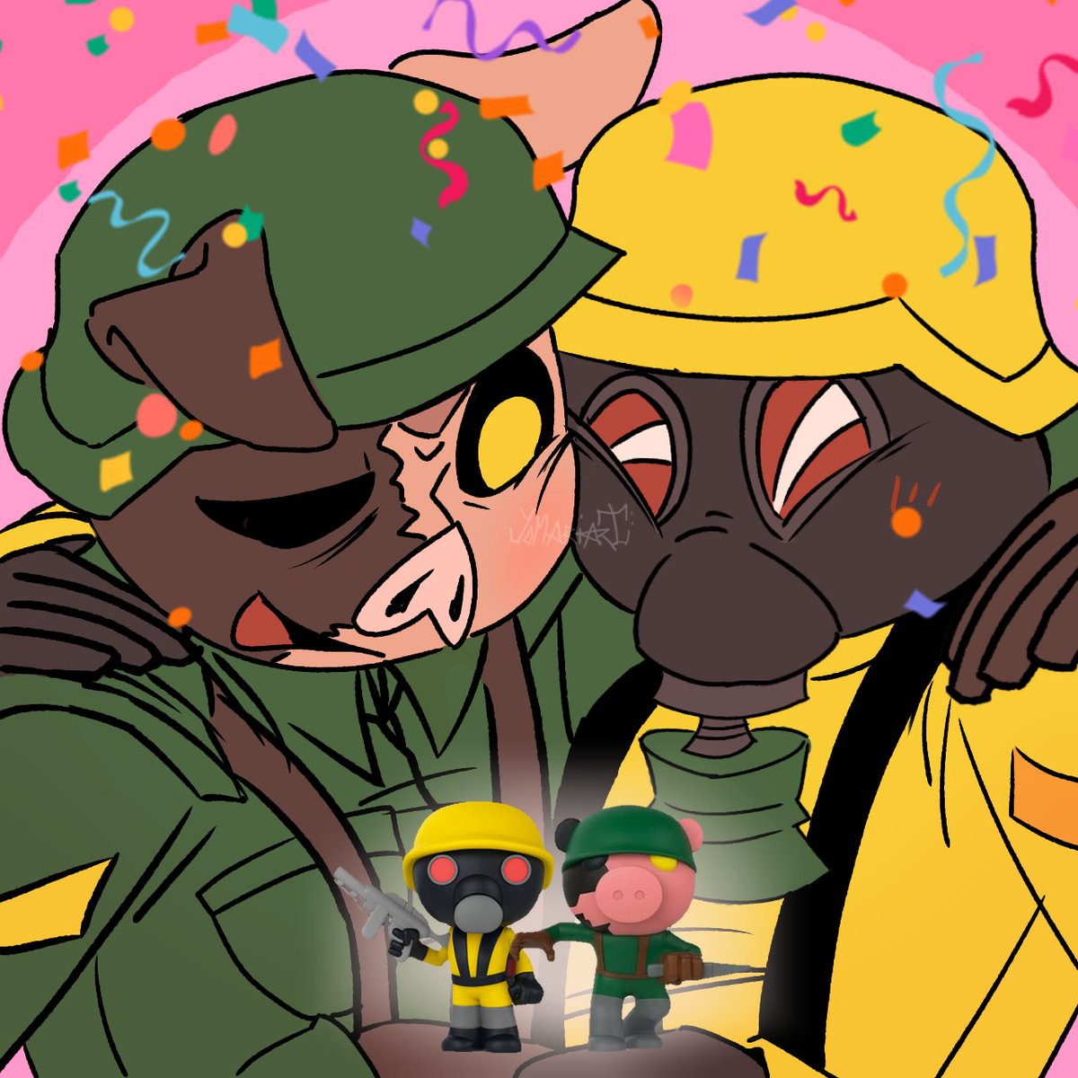 VERY LATE AND RUSHED BIRTHDAY POST FOR MY BOYYSS!!! 🫶🫶🫶

#PiggyFanart #RobloxPiggy