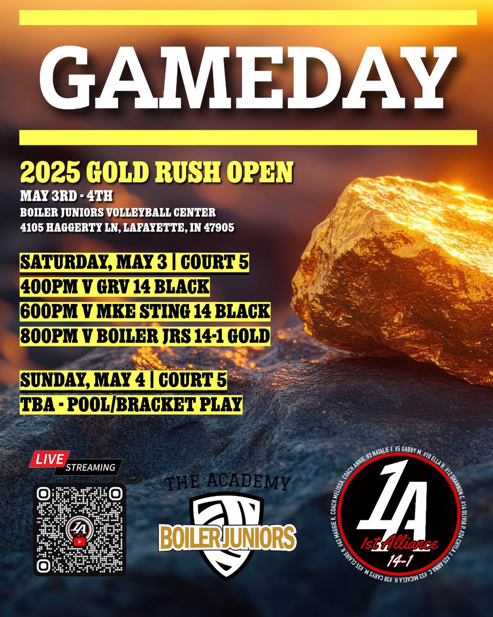 Natalie Flores (@nataliefloresvb) on Twitter photo Looking forward to playing <a href="/BoilerJuniorsVB/">The Academy Boiler Juniors</a> 2025 Gold Rush Open.
<a href="/1stAllianceVBC/">1st Alliance VBC</a> 14-1
#weare1stalliance #gameday Looking forward to playing <a href="/BoilerJuniorsVB/">The Academy Boiler Juniors</a> 2025 Gold Rush Open.
<a href="/1stAllianceVBC/">1st Alliance VBC</a> 14-1
#weare1stalliance #gameday