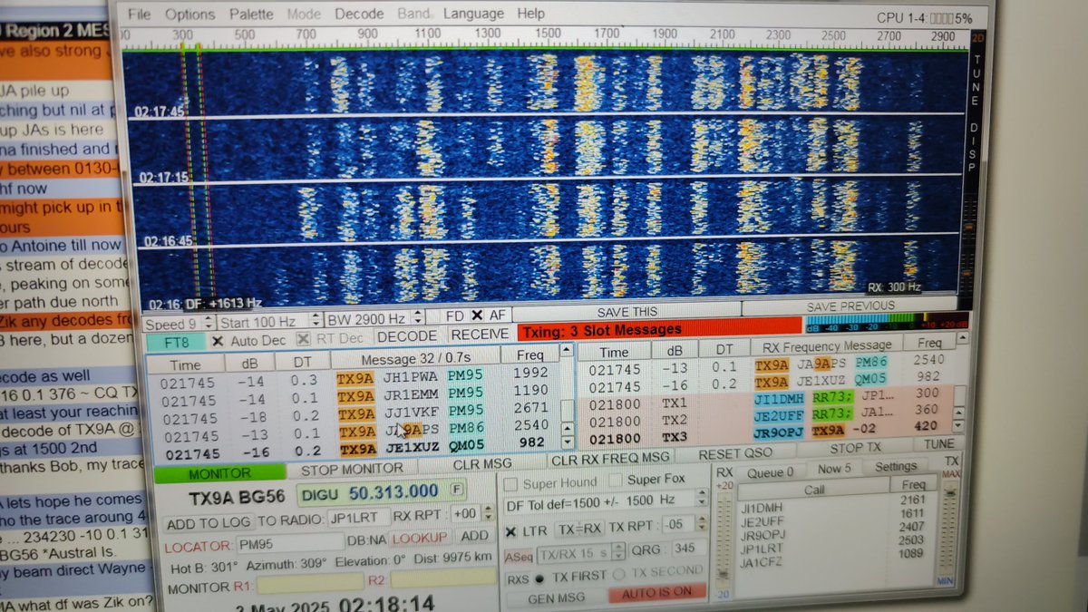 JA 50 MHz opening @TX9A