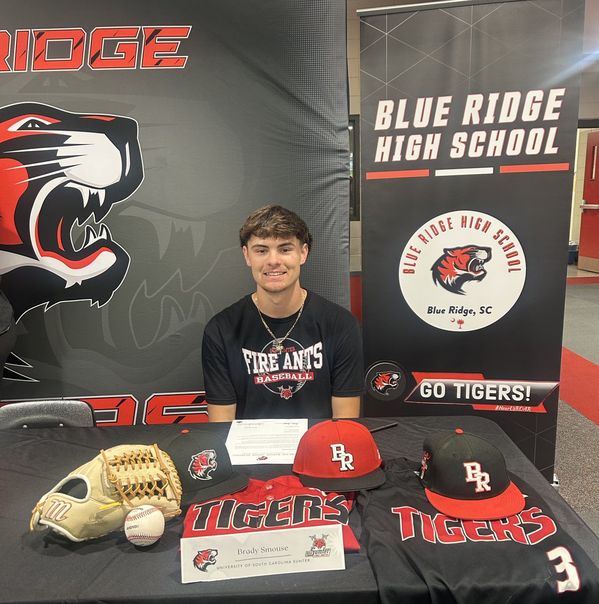 Blue Ridge Baseball (@brtigerbaseball) on Twitter photo Really ENJOYED CELEBRATING our Signing Day Ceremony with <a href="/BradySmouse/">Brady Smouse</a> today as he signed with <a href="/USCSumterBSE/">USC Sumter Baseball</a> to continue his career at the collegiate level! #NextLevel #StayHungry #RepTheRidge Really ENJOYED CELEBRATING our Signing Day Ceremony with <a href="/BradySmouse/">Brady Smouse</a> today as he signed with <a href="/USCSumterBSE/">USC Sumter Baseball</a> to continue his career at the collegiate level! #NextLevel #StayHungry #RepTheRidge