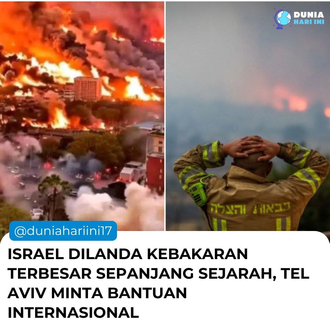 Israel mengumumkan darurat nasional dan meminta bantuan internasional u/ mengatasi serangan alam yg menghanguskan sebagian wilayahnya. Israel perlu menyadari bahwa Tuhan saat ini adalah Tuhan yang sama yang memerintahkan burung-burung ababil menghanguskan Abraha &amp; balatentaranya.