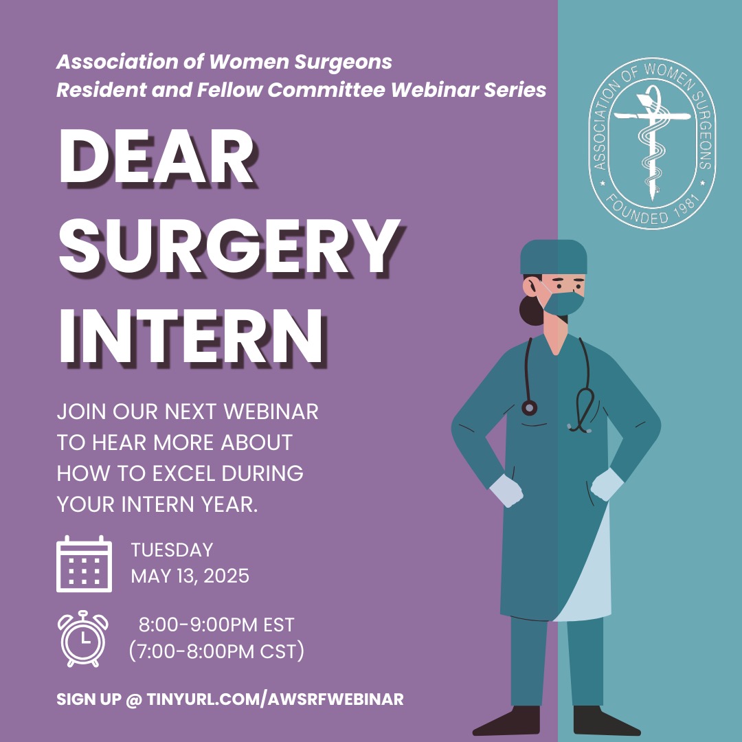 Camila Guetter, MD MPH (@camila_guetter) on Twitter photo 🕗 It's time for another <a href="/WomenSurgeons/">WomenSurgeons</a> Resident/Fellow webinar! This one was prepared especially for our incoming interns of all surgical specialties! 🫶
Join us on 5/13 for lots of advice on how to excel in your journey from successful junior and senior residents! Link below! 🕗 It's time for another <a href="/WomenSurgeons/">WomenSurgeons</a> Resident/Fellow webinar! This one was prepared especially for our incoming interns of all surgical specialties! 🫶
Join us on 5/13 for lots of advice on how to excel in your journey from successful junior and senior residents! Link below!