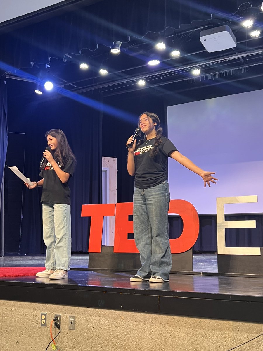 Jenn_Petraglia's tweet photo. Student #TEDEd Talks at Hillsdale Middle School. Tearing up watching these students share about determination, importance of reading, positive side of ADHD, and how a simple smile can change someone’s day in front their peers! So proud of them! @CajonValleyUSD https://t.co/nfMmzwN6EH