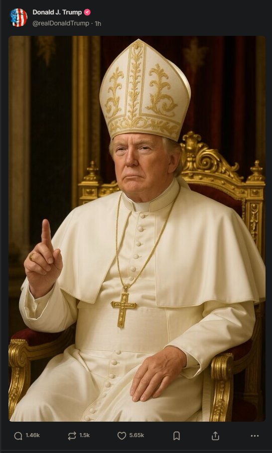 Verified real from his Truth Social.

Explain to me how this is legitimately a man of faith and not someone making a mockery of all of you who believe.