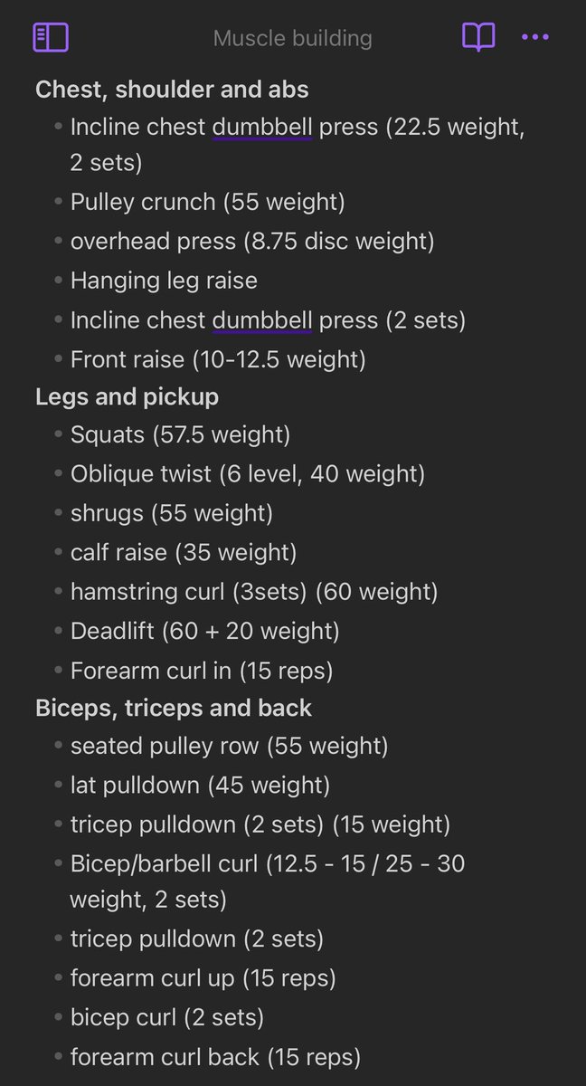 With all the tools I use, feels a bit basic to be using obsidian for workouts…