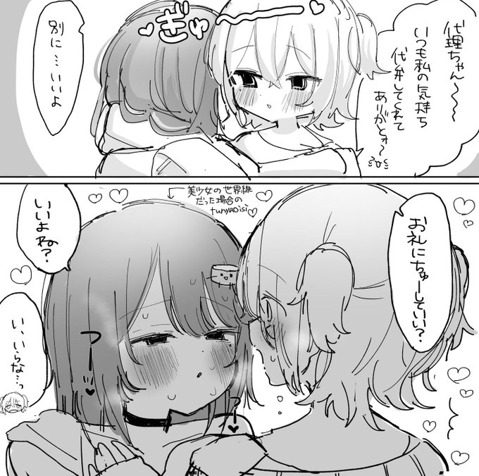 つにゃ先が二次元美少女と化して娘とイチャイチャするだけの漫画です 