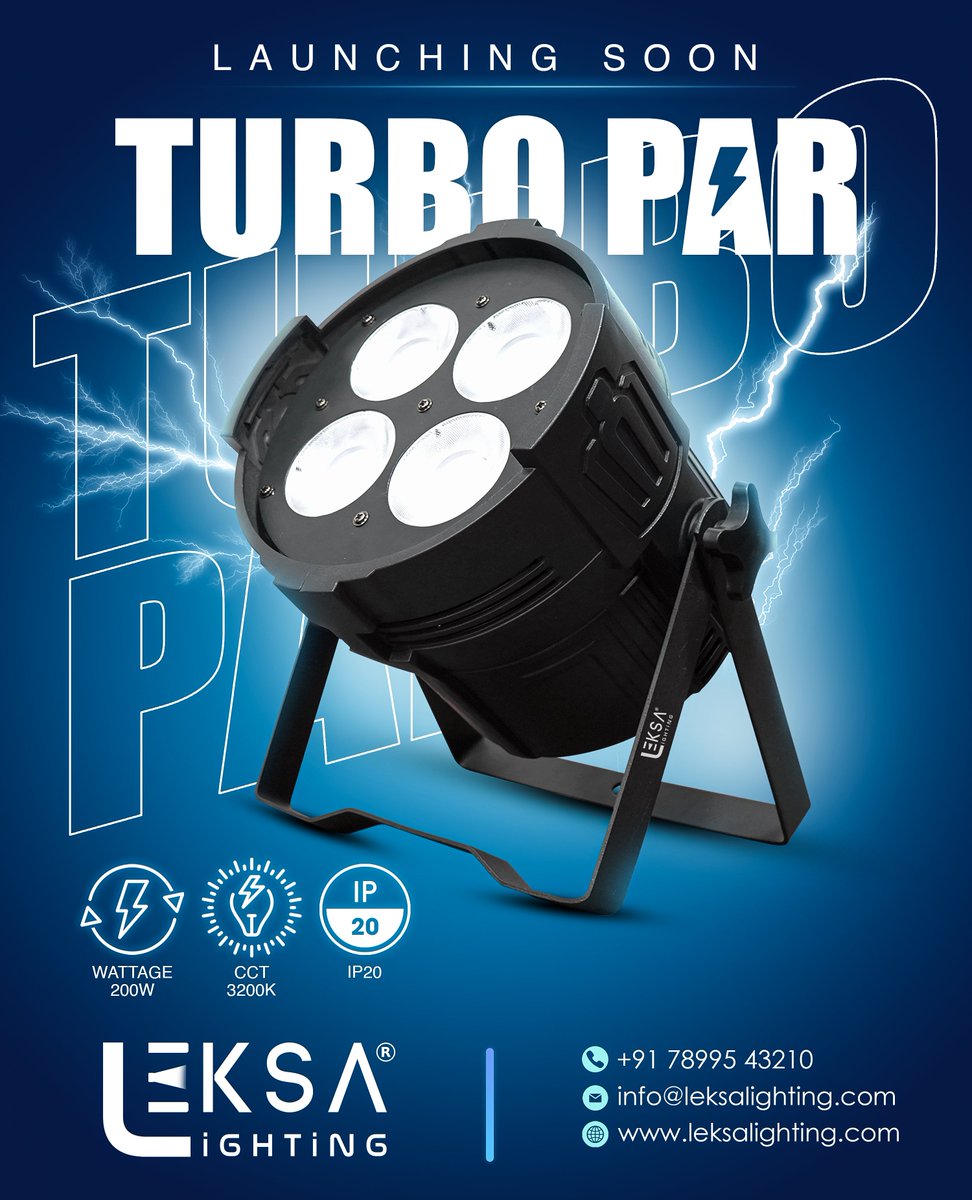 leksalighting's tweet image. GET READY! TURBO PAR LIGHT LAUNCHING SOON..⚡
.
.
.
.
#turboparlight #parlight #leksalighting #leksa #lighting #makeinindia #launchingsoon #launching #powerlight