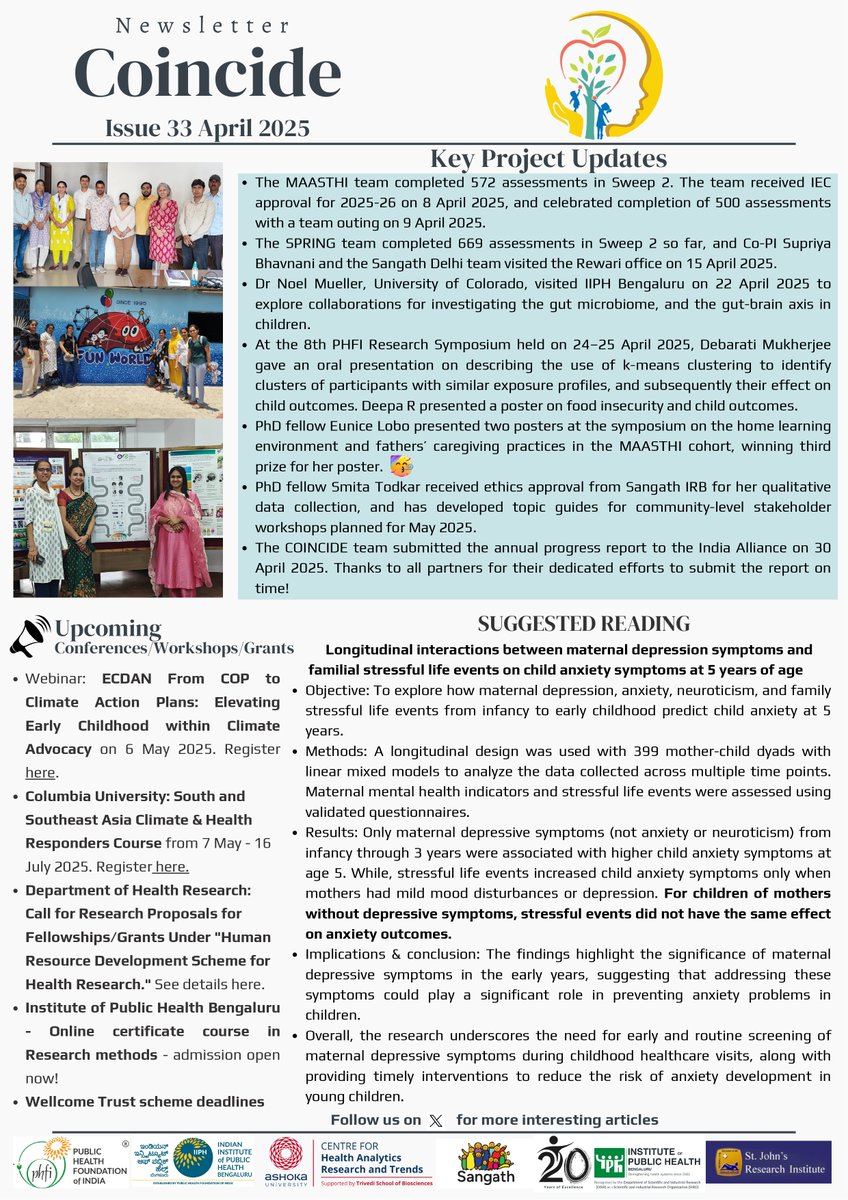 COINCIDE (2021 - 2026) (@coincide_2021) on Twitter photo The April 2025 #COINCIDE newsletter is here!
This edition brings many exciting updates from the study. Catch up on our latest progress: projectcoincide.org/newsletters-2/… <a href="/thePHFI/">Public Health Foundation of India (PHFI)</a> <a href="/CDLRPHFI/">PHFI-CDLR</a> <a href="/grbepi/">GRB</a> <a href="/India_Alliance/">DBT/WT India Alliance</a> The April 2025 #COINCIDE newsletter is here!
This edition brings many exciting updates from the study. Catch up on our latest progress: projectcoincide.org/newsletters-2/… <a href="/thePHFI/">Public Health Foundation of India (PHFI)</a> <a href="/CDLRPHFI/">PHFI-CDLR</a> <a href="/grbepi/">GRB</a> <a href="/India_Alliance/">DBT/WT India Alliance</a>