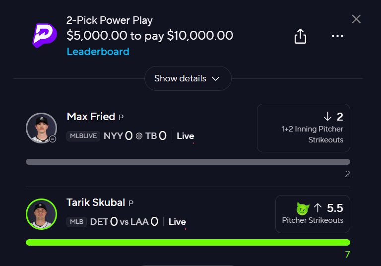We cashed 3/3 in the discord 

Link: discord.gg/wXdQasgP

Like and Retweet to Win $500

#MLB #PrizePicks #sportsbettingpicks