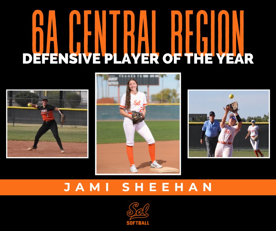CDS Aztec Softball 🥎 (@cdsaztecsoftbal) on Twitter photo ✨ ALL-REGION RECOGNITION ✨ A HUGE SHOUTOUT to <a href="/jamisheehan2026/">Jami Sheehan 2026</a> for being recognized as Central All-Region Defensive Player of the Year 🥎 Well deserved, Jami! 🧡💛 <a href="/CdS_Aztecs/">Corona del Sol Athletics</a> <a href="/cds_equipment/">CdS Athletic Equipment</a> <a href="/AZStormSheehan/">Arizona Storm Sheehan</a> ✨ ALL-REGION RECOGNITION ✨ A HUGE SHOUTOUT to <a href="/jamisheehan2026/">Jami Sheehan 2026</a> for being recognized as Central All-Region Defensive Player of the Year 🥎 Well deserved, Jami! 🧡💛 <a href="/CdS_Aztecs/">Corona del Sol Athletics</a> <a href="/cds_equipment/">CdS Athletic Equipment</a> <a href="/AZStormSheehan/">Arizona Storm Sheehan</a>