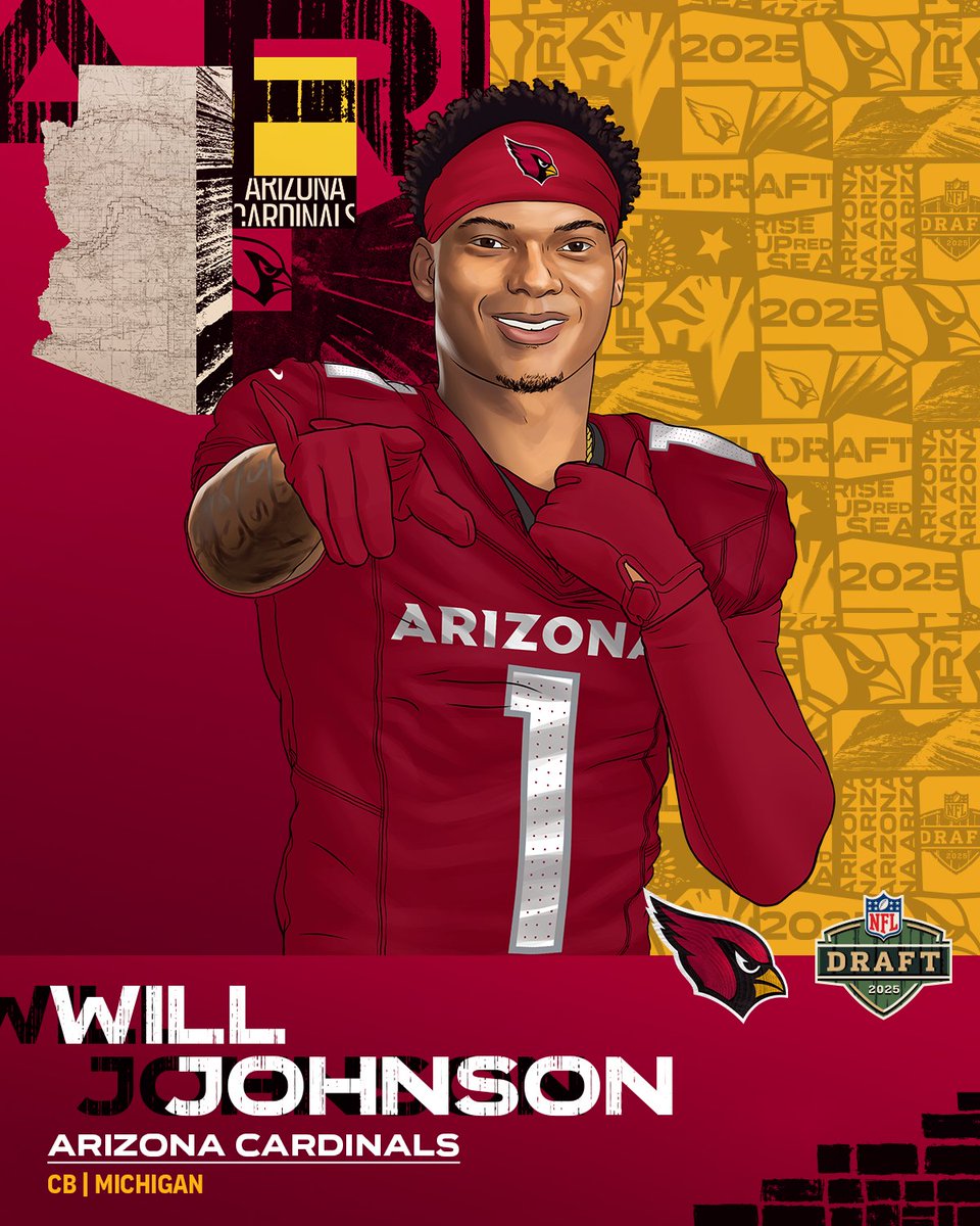 NFL (@nfl) on Twitter photo Will Johnson is Arizona bound! 🏜️ <a href="/Willj1228/">Wílł Jøhnšoñ</a>
<a href="/AZCardinals/">Arizona Cardinals</a> x <a href="/UMichFootball/">Michigan Football</a> Will Johnson is Arizona bound! 🏜️ <a href="/Willj1228/">Wílł Jøhnšoñ</a>
<a href="/AZCardinals/">Arizona Cardinals</a> x <a href="/UMichFootball/">Michigan Football</a>