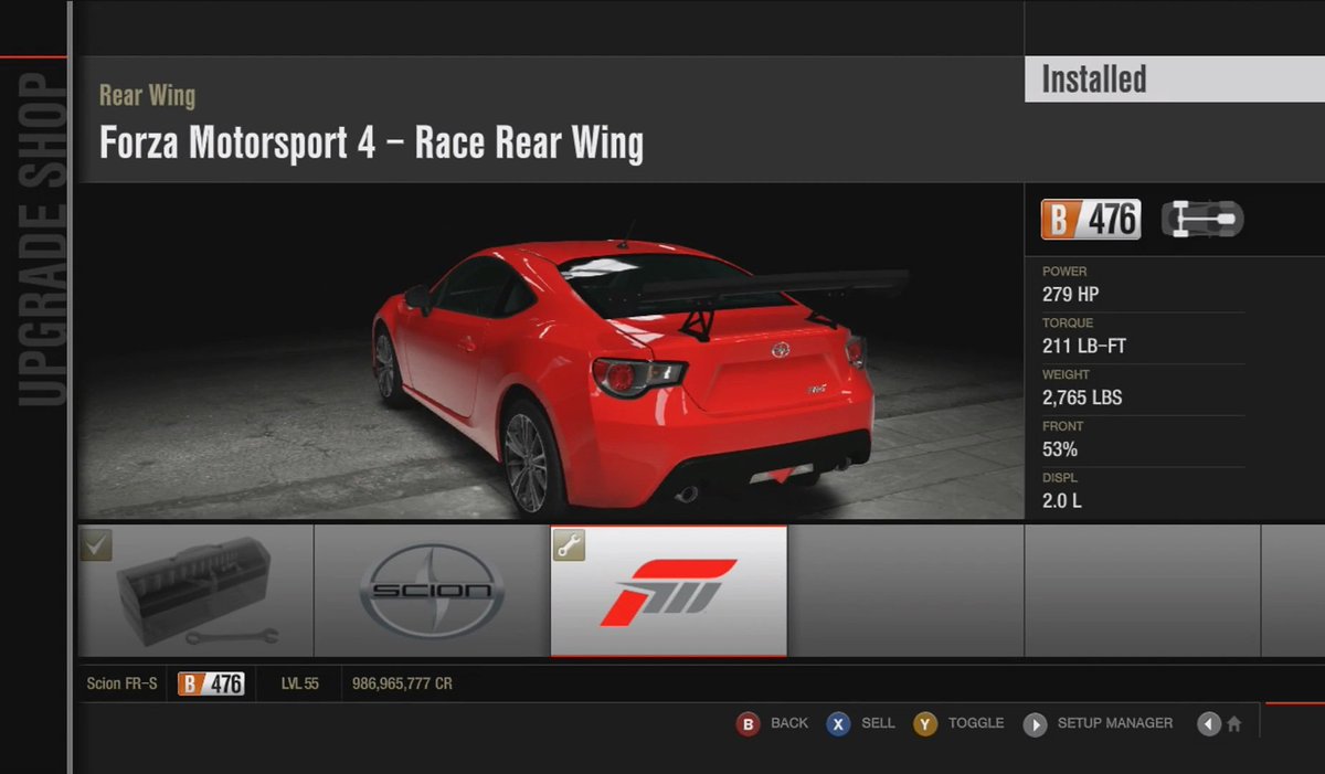 Randomguydeez's tweet photo. @DreadfulSnake @NEO_NoiseBomb Something I rarely see mention is how in motorsport 3 and 4, certain cars were given special forza aero that actually match the corresponding car. I love how some were references to actual existing cars like the sls gt3 style wing or the lfa nurburgring wing. https://t.co/4bEshvbGva