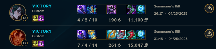 2-0 SN 

Wins brought to you by mathematically correct builds via <a href="/ChadJungleLoL/">Chad Jungle</a>