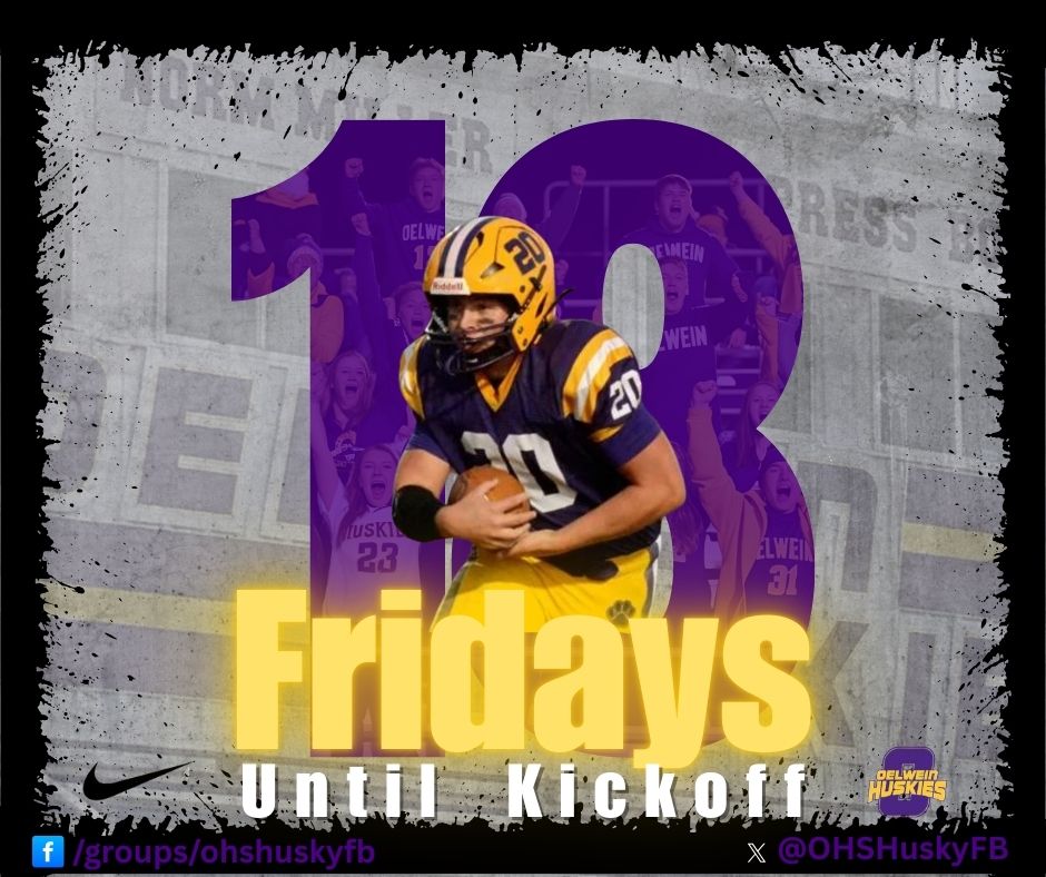 OHSHuskyFB's tweet image. 1⃣8⃣ Fridays to go Husky fans!