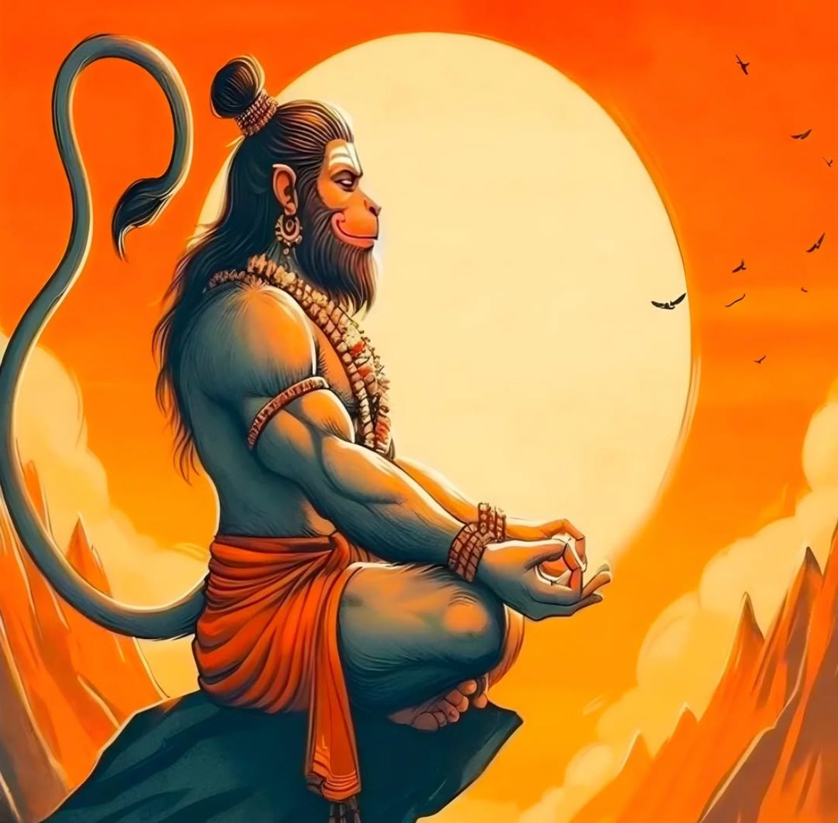 SpeakForBharat's tweet photo. Lord Surya reassured Hanuman by saying, “Suvarchala is a divine being. I grant you the boon that even after marriage, you will remain a Brahmachari. Your marriage is solely for the welfare of the Universe and will not impact your chosen path of celibacy.” https://t.co/ZDbfvoAEdA